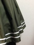 画像3: ハンドメイドギャザーオーバースカート【カーキ裾ラインテープ・50c丈】