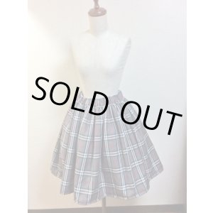 画像: ハンドメイドギャザースカート【グレーチェック柄・50c丈】