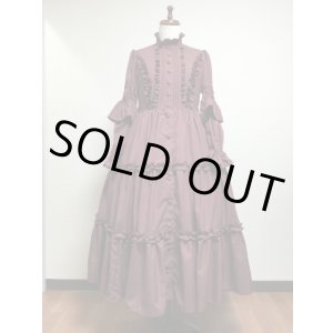 画像: アンティークロングドレス【ボルドー】