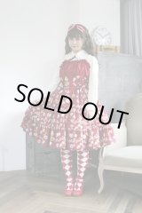 画像: 【PhysicalDrop×LIEF】ノスタルジービスケット柄・シャーリングティアードJSK【仕様違い・ボルドー系】