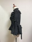 画像2: ケープ衿付きスタンドカラーブラウス（姫袖）【黒】