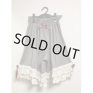 画像: ハンドメイドペチパンツ【ツイード・50ｃm丈・えんじリボン】