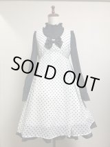 画像: 【Sale50%OFF】タックジャンパースカート【白黒水玉】
