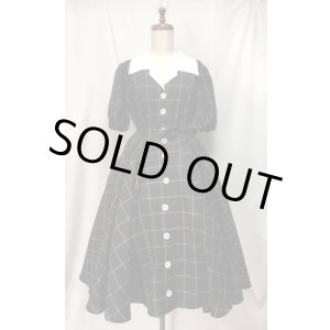 画像: レトロワンピース【チェック×白衿】