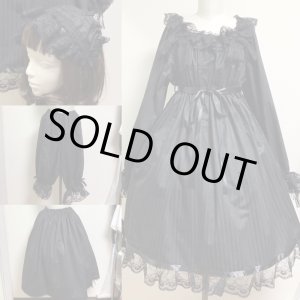 画像: デイリーシャーリングワンピース【スペシャル４点セット・黒×黒ラッセルレース】