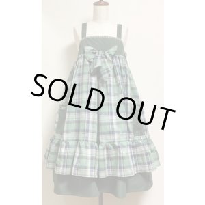 画像: 2Ｗａｙエプロン風ＪＳＫ【グリーン系・100c丈】