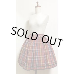 画像: ハンドメイドギャザースカート【チェック・46c丈】