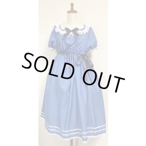画像: シャーリングワンピース【水色・105c丈】