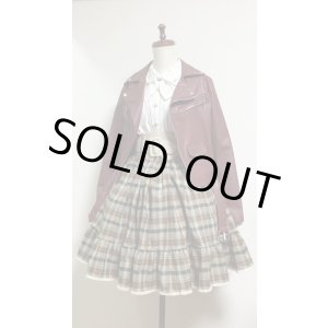 画像: ハンドメイドギャザースカート【チェック柄・49c丈】