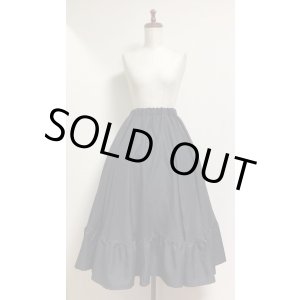 画像: サーキュラー＆フリルスカート【黒・78丈】