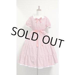 画像: デイリーシャーリングワンピース【赤ギンガム】