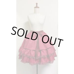 画像: フリルミニスカート【ブルマ・リボンクリップ付・赤・45ｃｍ丈】