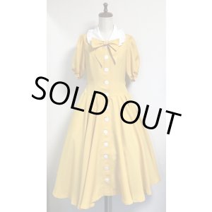 画像: レトロワンピース【イエロー×白襟】