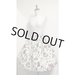 画像: ハンドメイドギャザースカート【サーカス柄・54丈】