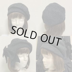 画像: 【Sale50％オフ】レディツイードベレー帽【黒】