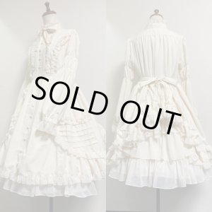 画像: 【ラスト１点！】【ドレス＋ペチコート】アンティークドールドレスセット【生成×生成フリル】
