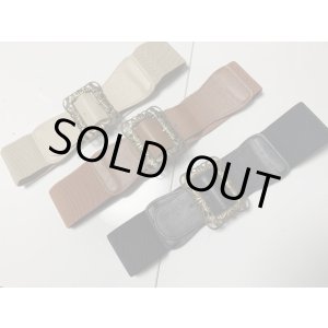 画像: ★お手軽アクセントに！★アンティーク風バックルゴムベルト★全3色★