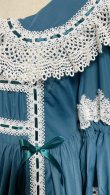 画像4: ノスタルジックプリンセスドレス【ブルーグリーン×白レース・レギュラーサイズ】