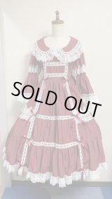 画像: ノスタルジックプリンセスドレス【ボルドー×白レース・レギュラーサイズ】