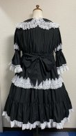 画像4: ノスタルジックプリンセスドレス【黒×白レース・プラスサイズ】