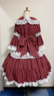 画像6: ノスタルジックプリンセスドレス【ボルドー×白レース・レギュラーサイズ】