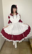 画像11: ノスタルジックプリンセスドレス【ボルドー×白レース・レギュラーサイズ】