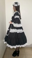 画像10: ノスタルジックプリンセスドレス【黒×白レース・レギュラーサイズ】