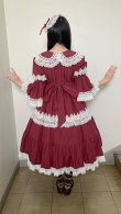 画像9: ノスタルジックプリンセスドレス【ボルドー×白レース・レギュラーサイズ】