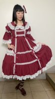 画像10: 円形ヘッドドレス【ボルドー×白レース】