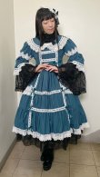 画像14: ノスタルジックプリンセスドレス【ブルーグリーン×白レース・レギュラーサイズ】
