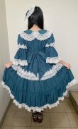 画像13: ノスタルジックプリンセスドレス【ブルーグリーン×白レース・レギュラーサイズ】