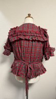 画像13: サマーホリデーブラウス【赤チェック・2サイズ展開】