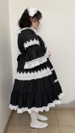 画像12: ノスタルジックプリンセスドレス【黒×白レース・プラスサイズ】