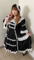 画像16: ノスタルジックプリンセスドレス【黒×白レース・プラスサイズ】