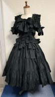 画像6: ティアードスカート【黒・2サイズ展開】