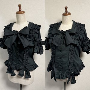 画像: サマーホリデーブラウス【黒・2サイズ展開】