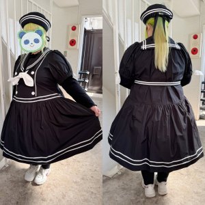 Physical Drop♡俵屋KATO♡セーラーワンピース半袖♡黒×白ドット