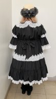画像15: ノスタルジックプリンセスドレス【黒×白レース・プラスサイズ】