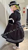 画像4: ノスタルジックセーラーワンピース【プラスサイズ・黒・丈2種類】