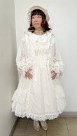 画像13: シャーリングジャンパースカート【アイボリーレース】