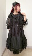 画像18: シャーリングジャンパースカート【黒レース】
