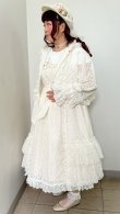 画像20: シャーリングジャンパースカート【アイボリーレース】