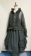 画像8: シャーリングジャンパースカート【黒レース】