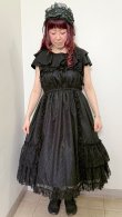 画像17: シャーリングジャンパースカート【黒レース】