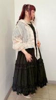 画像14: フードオーバーブラウス【ストライプ・ベージュ】