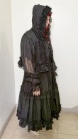 画像17: フードオーバーブラウス【ストライプ・黒】