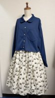 画像3: ハンドメイドギャザースカート【ねこ柄・65cm丈】