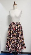 画像5: ハンドメイドギャザースカート【和柄黒系・70cm丈】