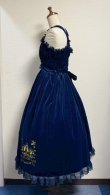 画像4: 王冠刺繍別珍ジャンパースカート【紺】
