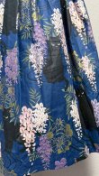 画像3: 5ハンドメイドギャザースカート【猫柄青系・70cm丈】